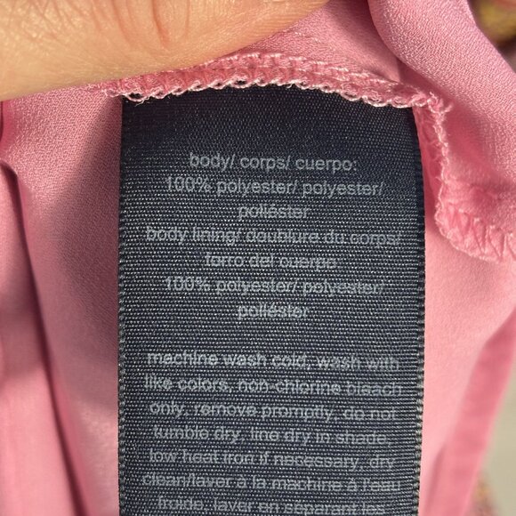 Tommy Hilfiger Pink Paisley Off-Shoulder Dress Size 10 Elastic Waist 3/4 Sleeves - Picture 11 of 16